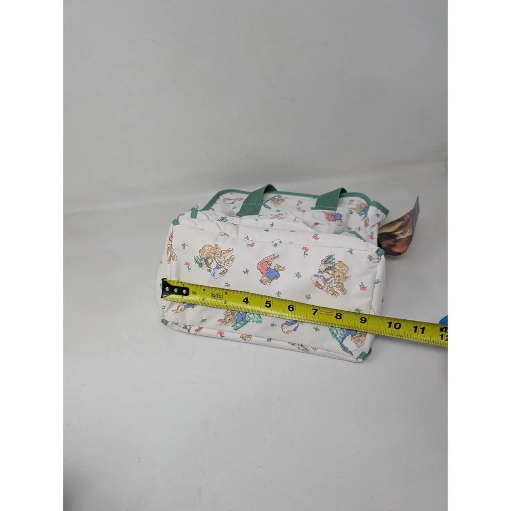 Vintage Beatrix Potter Peter Rabbit Mint Green Vinyl Baby Bottle Diaper Bag Tote